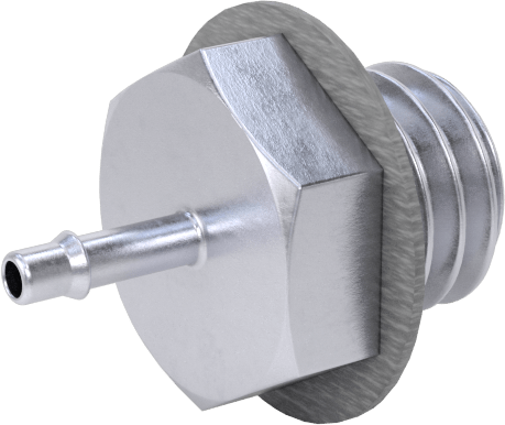 Pirinç Düşük Basınçlı Dikenli Boru Bağlantısı, Nikel Kaplı, Adaptör, 1 mm Boru İç Çapı x M5 Erkek Dişli için