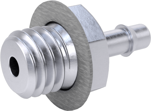 Pirinç Düşük Basınçlı Dikenli Boru Bağlantısı, Nikel Kaplı, Adaptör, 2 mm boru iç çapı x M5 erkek dişli için