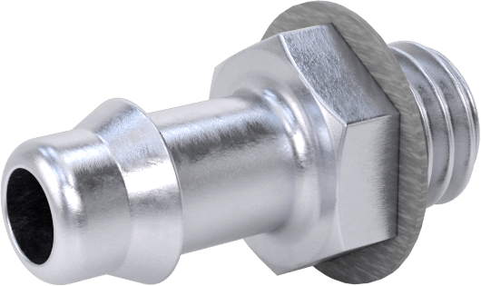 Pirinç Düşük Basınçlı Dikenli Boru Bağlantısı, Nikel Kaplı, Adaptör, 4 mm Boru İç Çapı x M5 Erkek Dişli için