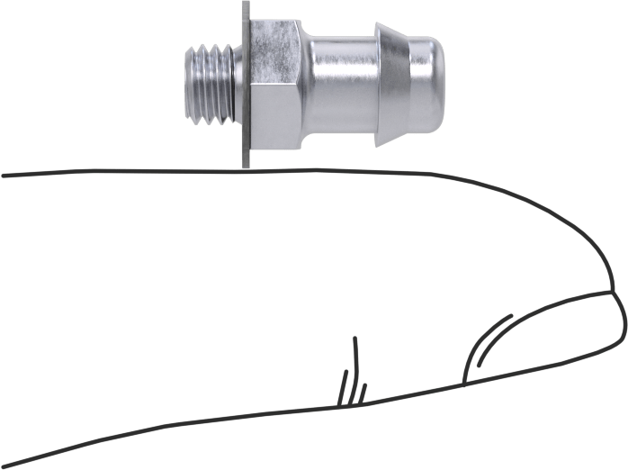 Pirinç Düşük Basınçlı Dikenli Boru Bağlantısı, Nikel Kaplı, Adaptör, 6 mm Boru İç Çapı x M5 Erkek Dişli için
