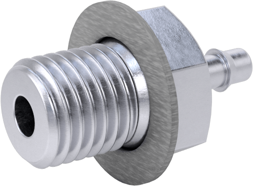 Pirinç Düşük Basınçlı Dikenli Boru Bağlantısı, Nikel Kaplı, Adaptör, 2 mm Boru İç Çapı x M6 Erkek Dişli için