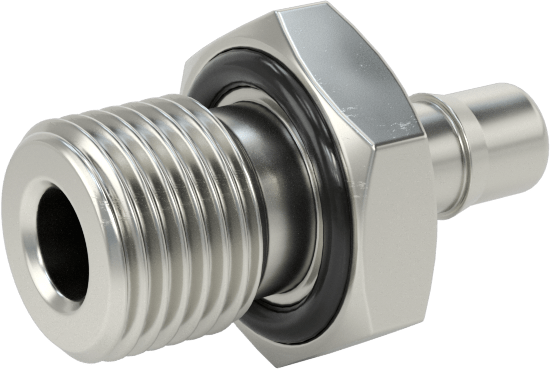 Pirinç Düşük Basınçlı Dikenli Boru Bağlantısı, Nikel Kaplı, Adaptör, 4 mm Boru İç Çapı x M8 Erkek Dişli için