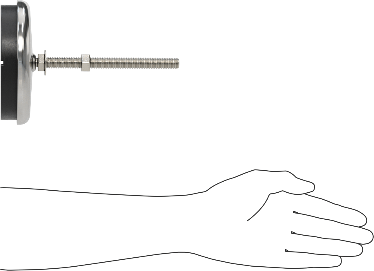 Buna-N Yastıklı 304 Paslanmaz Çelik Döner Seviyeleme Montaj Parçası, Titreşim Sönümleme, 6“ Uzunluk 1/2”-13 Saplama, 3000 lb. Kapasite