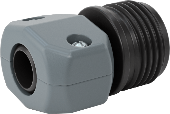 Dikenli Bahçe Hortumu Takılabilir Bağlantı Parçası, 1/2" Hortum İç Çapı x 3/4 GHT Erkek için Naylon Adaptör