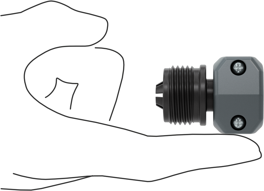 Dikenli Bahçe Hortumu Takılabilir Bağlantı Parçası, 1/2" Hortum İç Çapı x 3/4 GHT Erkek için Naylon Adaptör