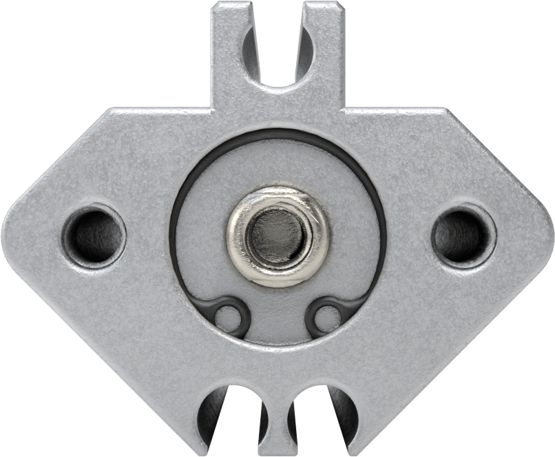 Esnek Montajlı Hava Silindiri, Çift Etkili, 1/2" Delik, 0,98" Genişlik, 1-1/8" Strok Uzunluğu