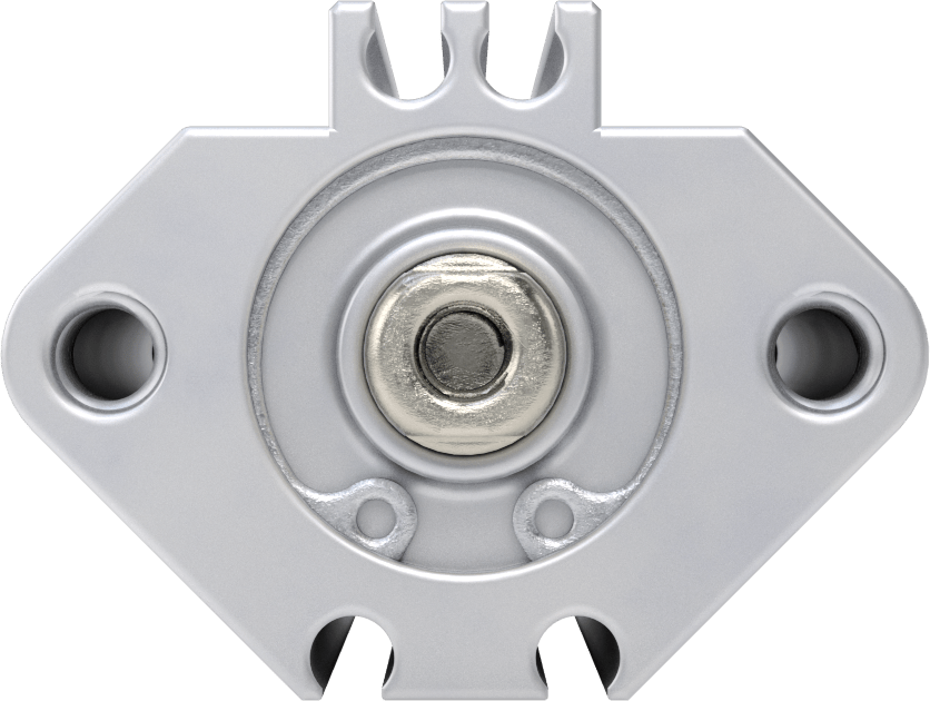 Esnek Montajlı Hava Silindiri, Çift Etkili, 3/4" Delik Boyutu, 1,42 inç Genişlik, 1-1/4" Strok Uzunluğu
