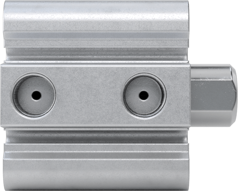 Esnek Montajlı Hava Silindiri, Çift Etkili, 1-1/4" Delik, 1,77 inç Genişlik, 1/4" Strok Uzunluğu