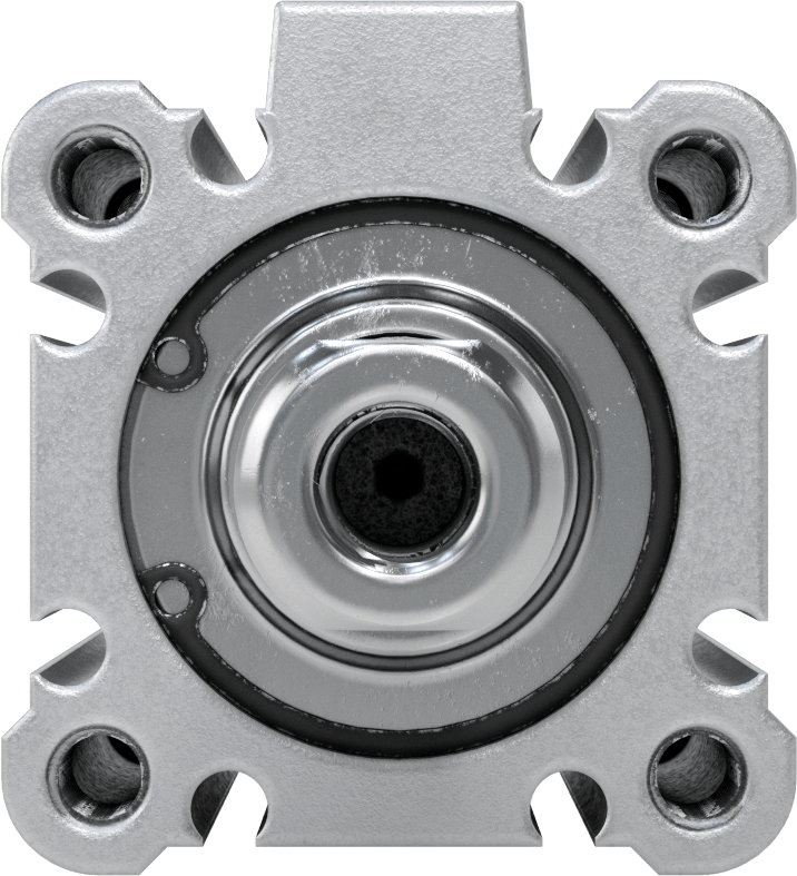 Esnek Montajlı Hava Silindiri, Çift Etkili, 1-1/4" Delik, 1,77 inç Genişlik, 1-1/16" Strok
