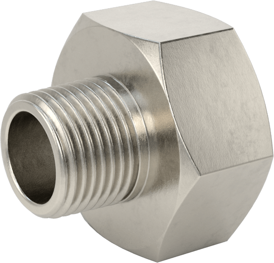 303 Paslanmaz Çelik Bahçe Hortumu Bağlantı Parçası, Düz Adaptör, 3/4 GHT Dişi x 3/8 NPT Erkek
