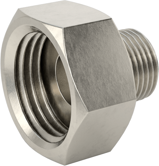 303 Paslanmaz Çelik Bahçe Hortumu Bağlantı Parçası, Düz Adaptör, 3/4 GHT Dişi x 3/8 NPT Erkek