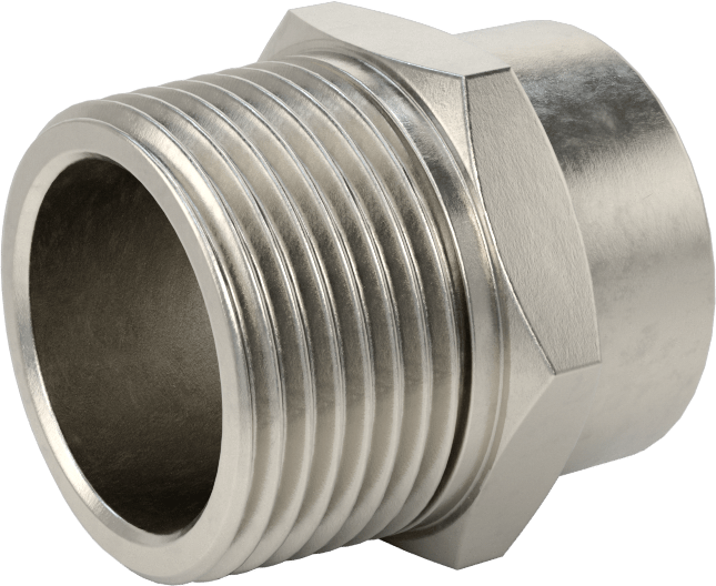 303 Paslanmaz Çelik Bahçe Hortumu Bağlantı Parçası, Düz Adaptör, 3/4 GHT Dişi x 1 NPT Erkek