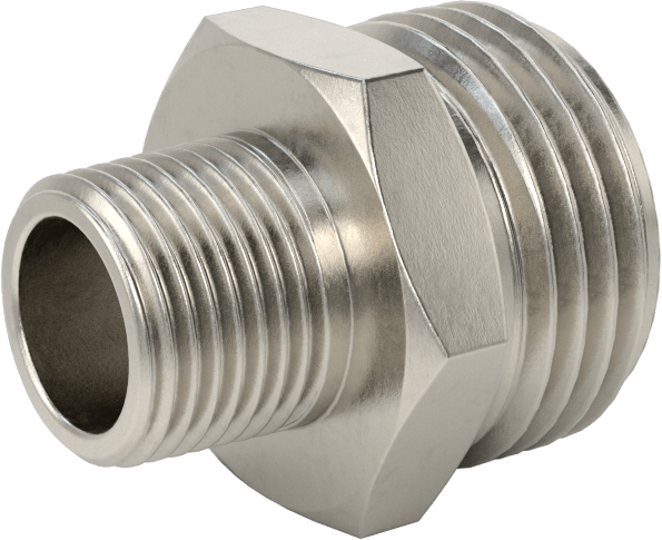 303 Paslanmaz Çelik Bahçe Hortumu Bağlantı Parçası, Düz Adaptör, 3/4 GHT Erkek x 3/8 NPT Erkek