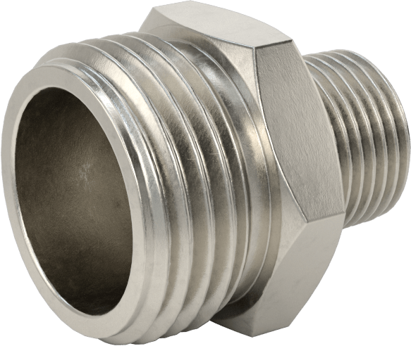 303 Paslanmaz Çelik Bahçe Hortumu Bağlantı Parçası, Düz Adaptör, 3/4 GHT Erkek x 3/8 NPT Erkek