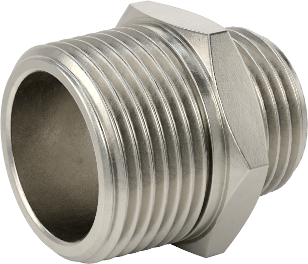 303 Paslanmaz Çelik Bahçe Hortumu Bağlantı Parçası, Düz Adaptör, 3/4 GHT Erkek x 1 NPT Erkek
