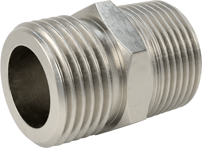 303 Paslanmaz Çelik Bahçe Hortumu Bağlantı Parçası, Düz Adaptör, 3/4 GHT Erkek x 3/4 NPT Erkek