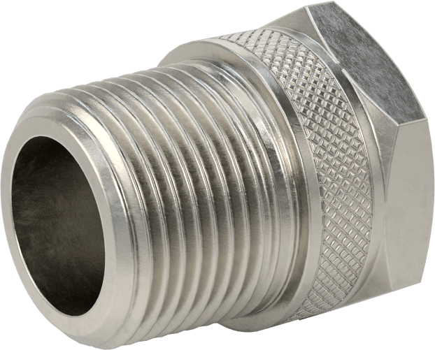 303 Paslanmaz Çelik Bahçe Hortumu Bağlantı Parçası, Düz Adaptör, 3/4 GHT Dişi x 3/4 NPT Erkek