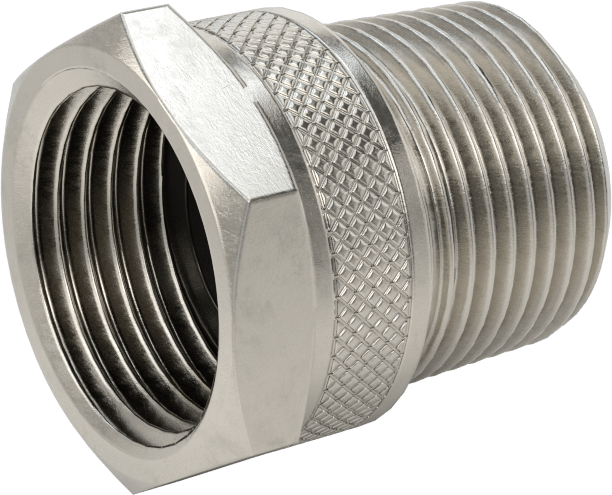 303 Paslanmaz Çelik Bahçe Hortumu Bağlantı Parçası, Düz Adaptör, 3/4 GHT Dişi x 3/4 NPT Erkek