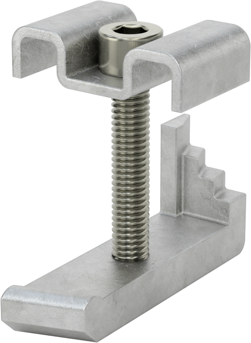 Metal Çubuk Izgara Klipsi, Galvanizli Çelik, 1“ ila 2-1/8” Yatak Çubuğu Yüksekliği için