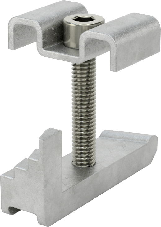 Metal Çubuk Izgara Klipsi, Galvanizli Çelik, 1“ ila 2-1/8” Yatak Çubuğu Yüksekliği için