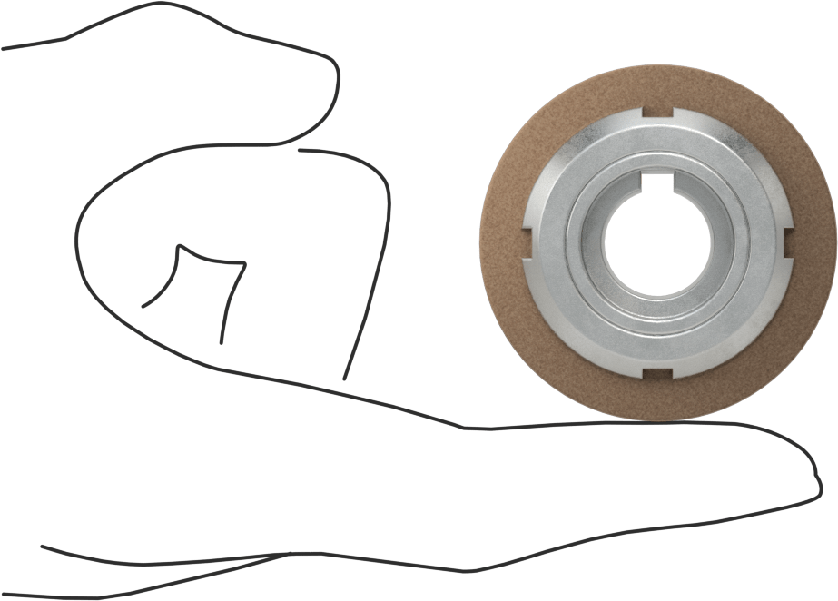 Pulley, for 1" Wide Flat Belt, 2" OD, for 5/8" Shaft Diameter