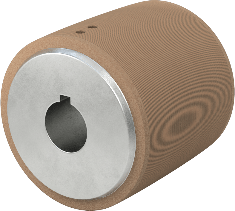 Pulley, for 3" Wide Flat Belt, 3.5" OD, for 1" Shaft Diameter