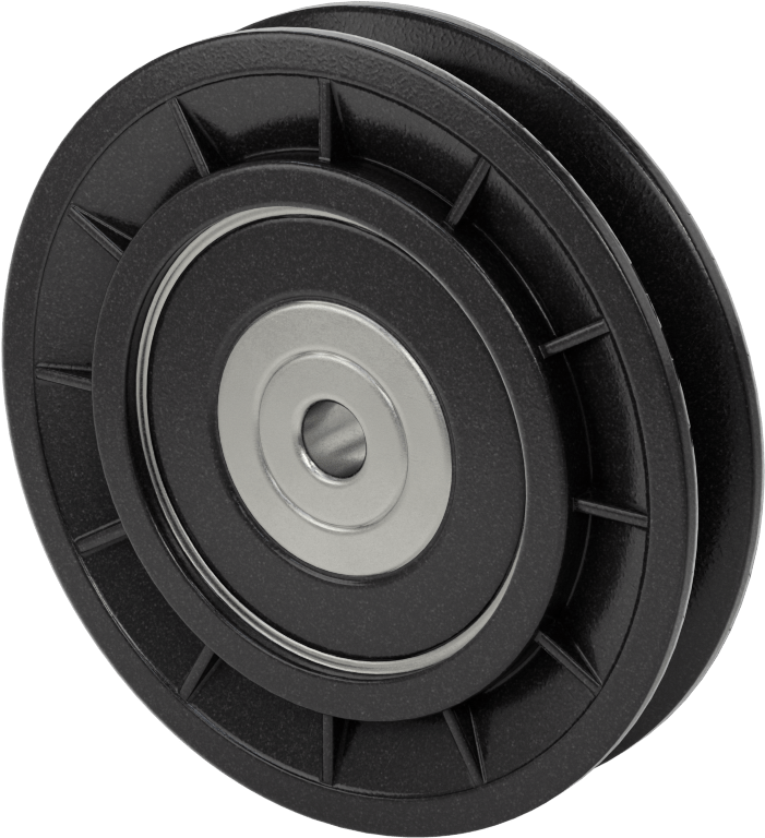 Idler Pulley, for 4L, A, Ax V-Belts, 4" OD, for 3/8" Shaft Diameter
