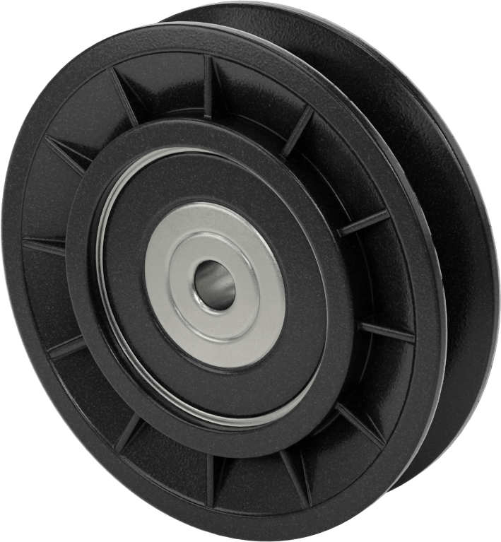 Idler Pulley, for 5L, B, BX V-Belts, 4" OD, for 3/8" Shaft Diameter