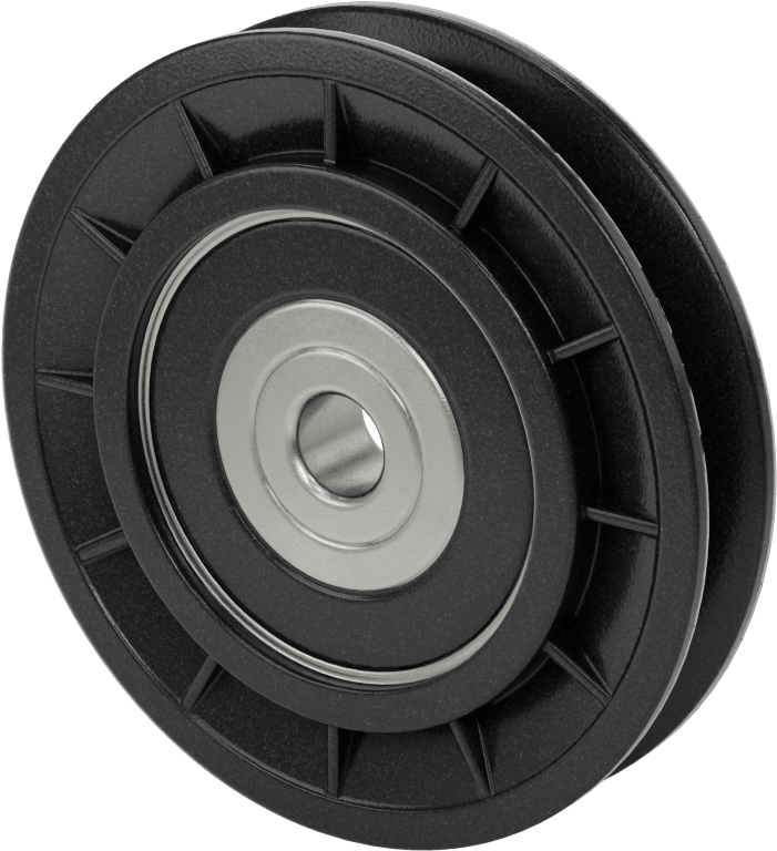 Idler Pulley, for 4L, A, Ax V-Belts, 4" OD, for 1/2" Shaft Diameter