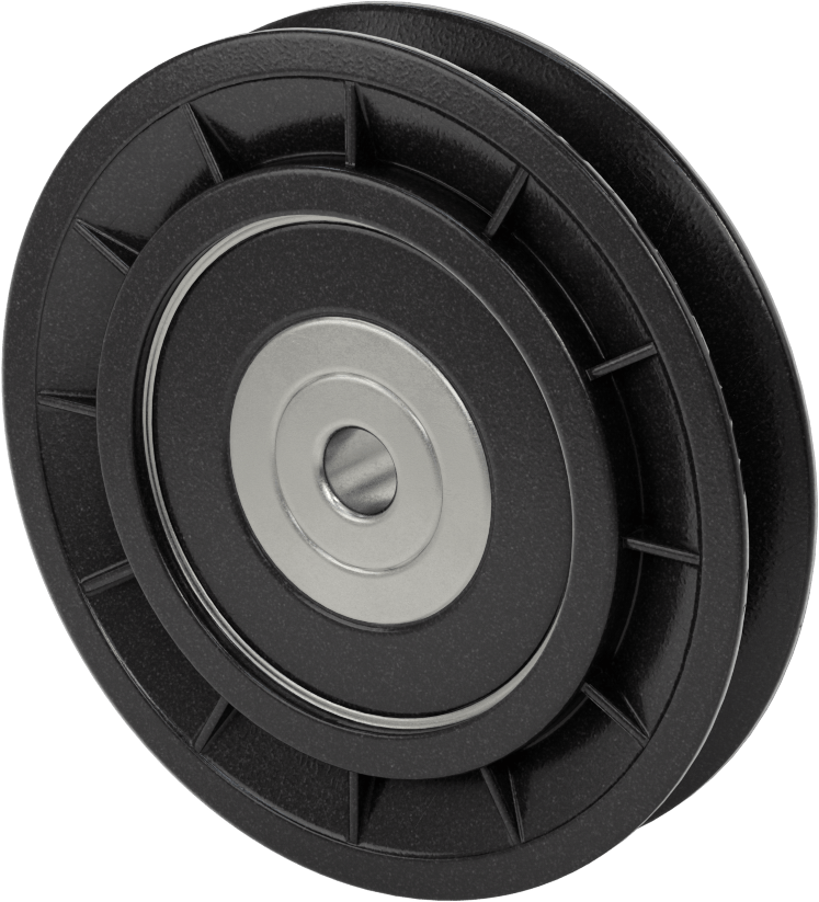 Idler Pulley, for 5L, B, BX V-Belts, 5" OD, for 1/2" Shaft Diameter