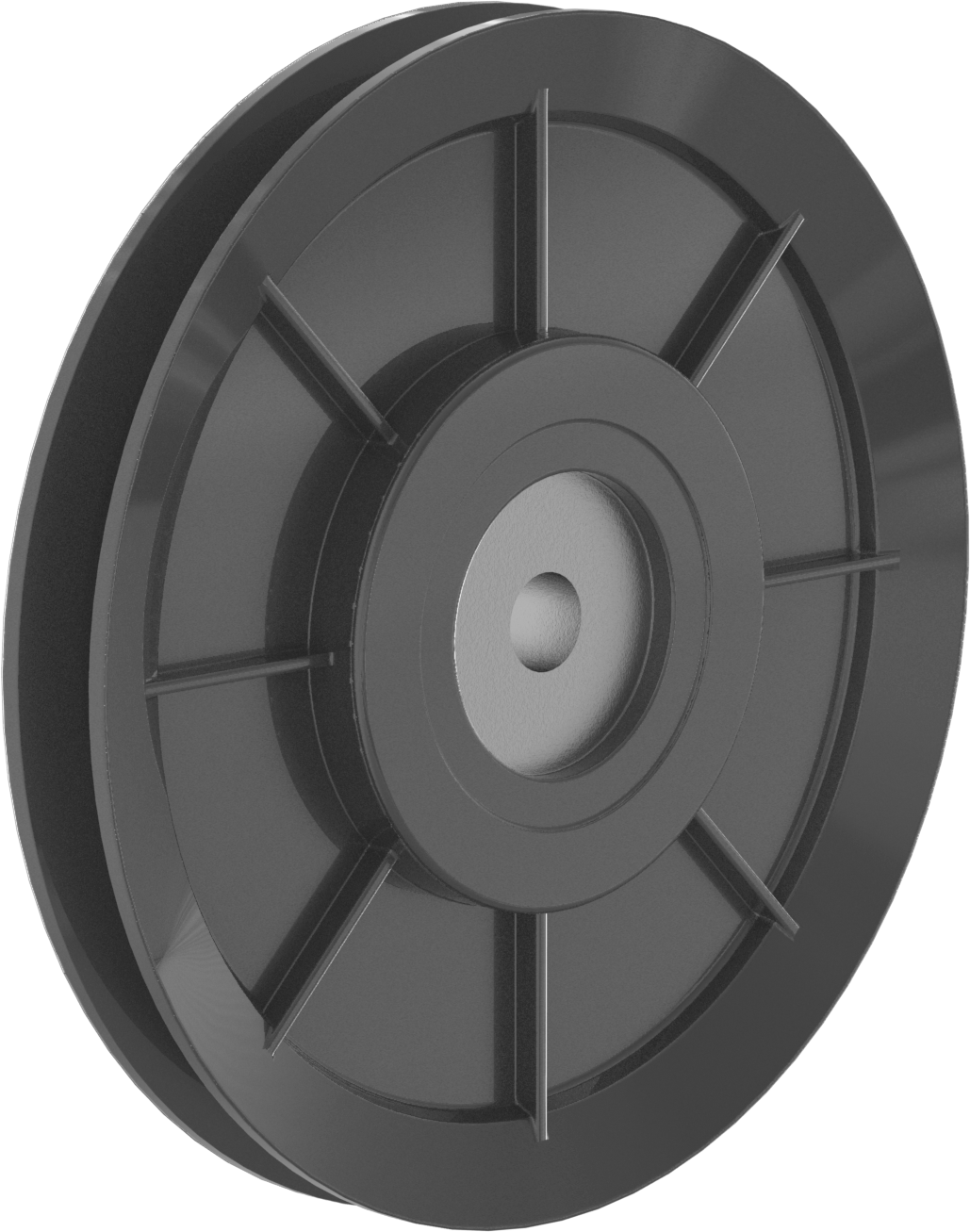 Idler Pulley, for 4L, A, Ax V-Belts, 6" OD, for 1/2" Shaft Diameter