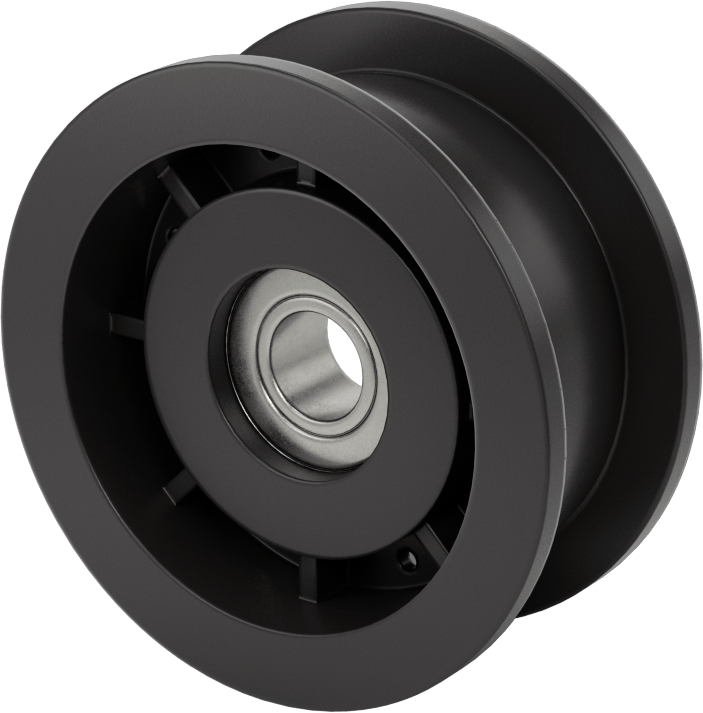 Idler Pulley, for 7/8" Wide Flat-Belt and 1/2" Shaft Diameter, 3" OD
