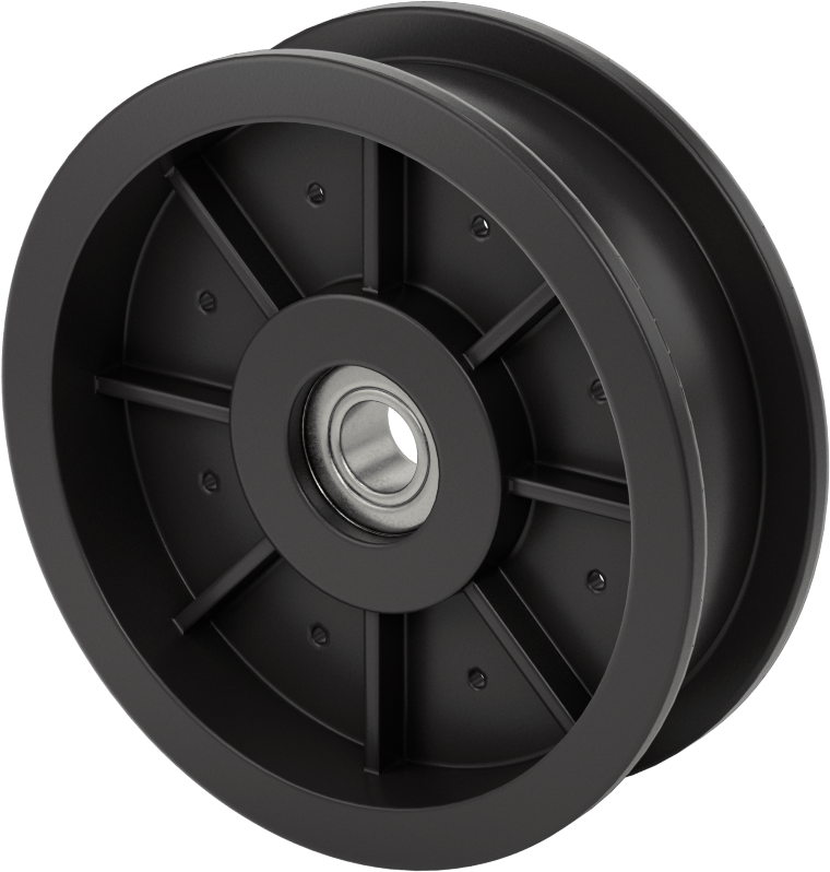 Idler Pulley, for 29/32" Wide Flat-Belt and 1/2" Shaft Diameter, 4-1/2" OD