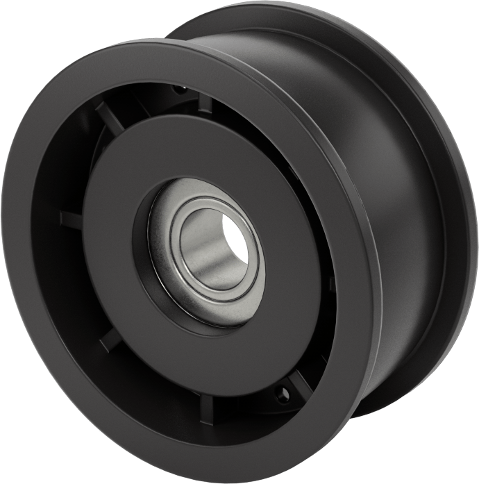 Idler Pulley, for 13/16" Wide Flat-Belt and 1/2" Shaft Diameter, 2.8" OD