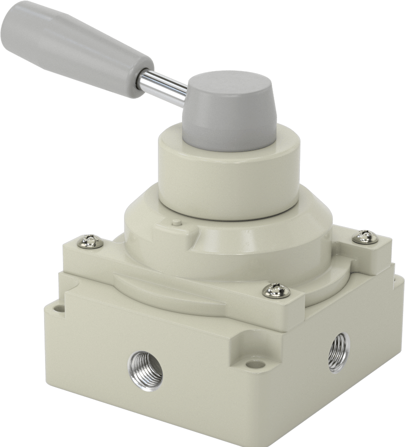 İki Eylemli Hava Yön Kontrol Valfi, Tam Kapatmalı, 1/4 NPT Giriş x Çıkış, 0-145 PSI