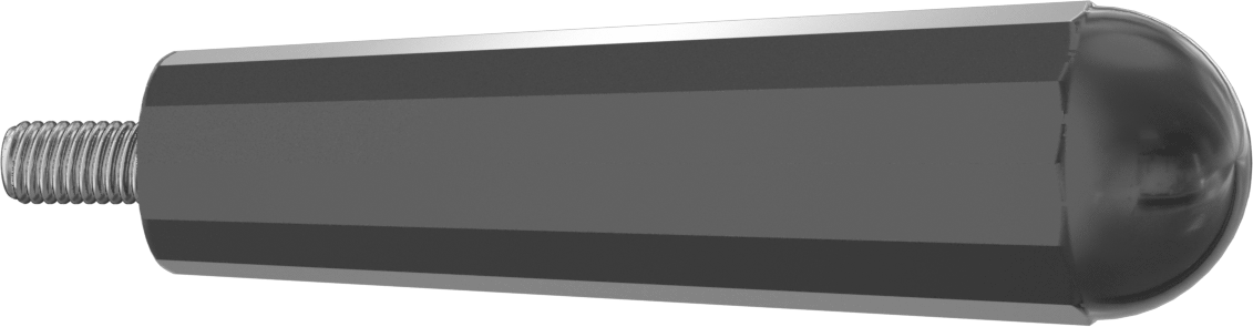 Plastik Konik Sap, 3/8“-16 Dişli 3/4” Uzunlukta Saplamalı