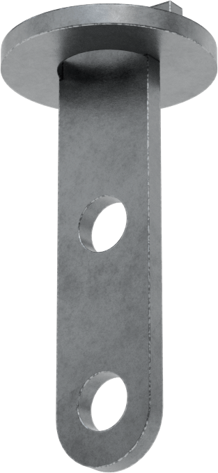 Destek Kanalı Perde Kaydırıcı, 1-5/8" Kanal Genişliği için, 2 Holes