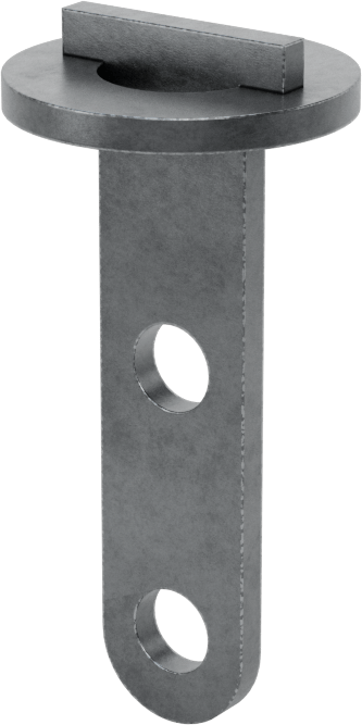 Destek Kanalı Perde Kaydırıcı, 1-5/8" Kanal Genişliği için, 2 Holes
