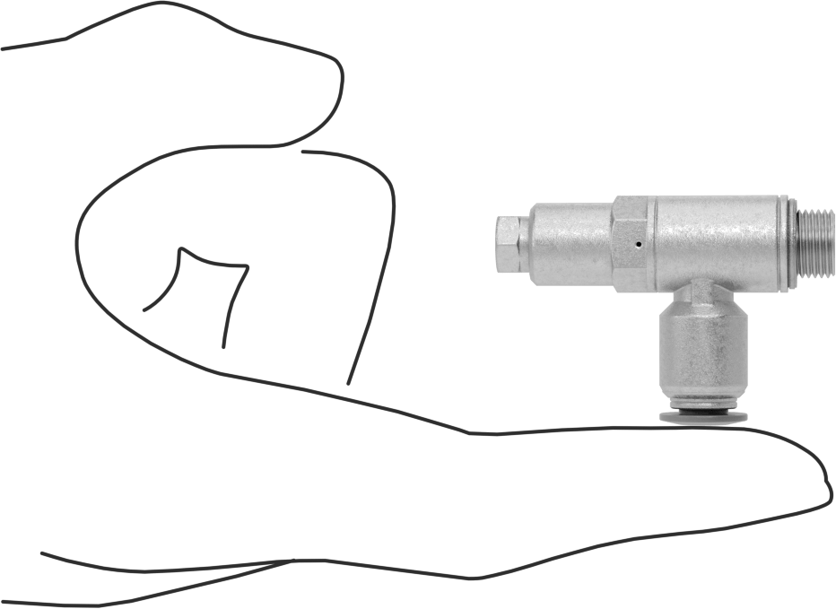 Güvenlik Kapatmalı Hava Yön Kontrol Vanası, 2 Port, 6 mm Boru Dış Çapı x 1/8 BSPP