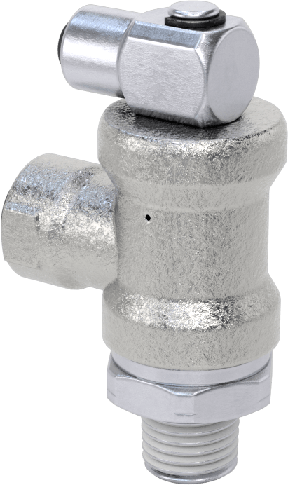 Güvenlik Kapatmalı Hava Yön Kontrol Vanası, Yaylı Geri Dönüş ile, 4-Way, 2 Port, 1/4" Boru Dış Çapı x 1/4 NPT