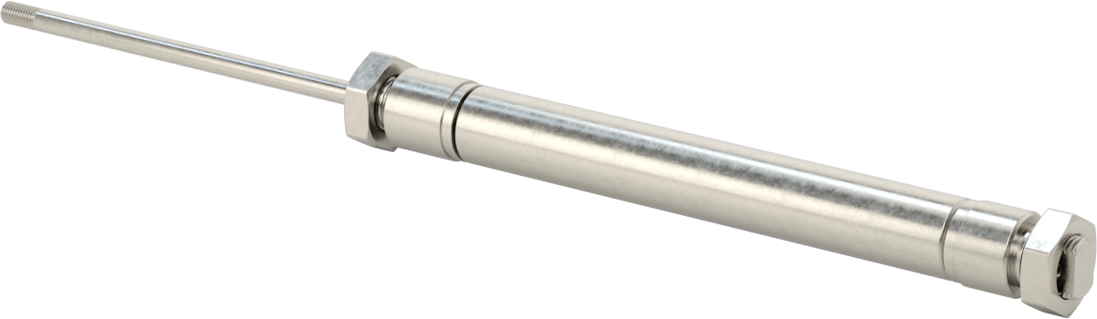 Yıkanabilir Yuvarlak Gövde Hava Silindiri, Evrensel Montaj, 3/4" Delik Boyutu, 4-1/2" Strok Uzunluğu