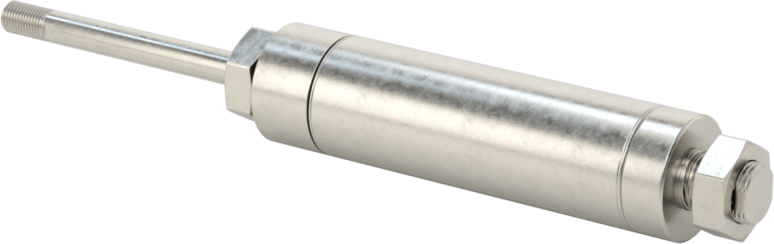Yıkanabilir Yuvarlak Gövde Hava Silindiri, Evrensel Montaj, 1-1/2" Delik Çapı, 3" Strok Uzunluğu
