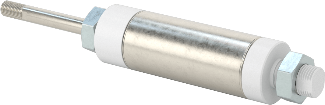 Yıkanabilir Yuvarlak Gövde Hava Silindiri, Sensör Hazır, 1-1/2" Delik Çapı, 2" Strok Uzunluğu