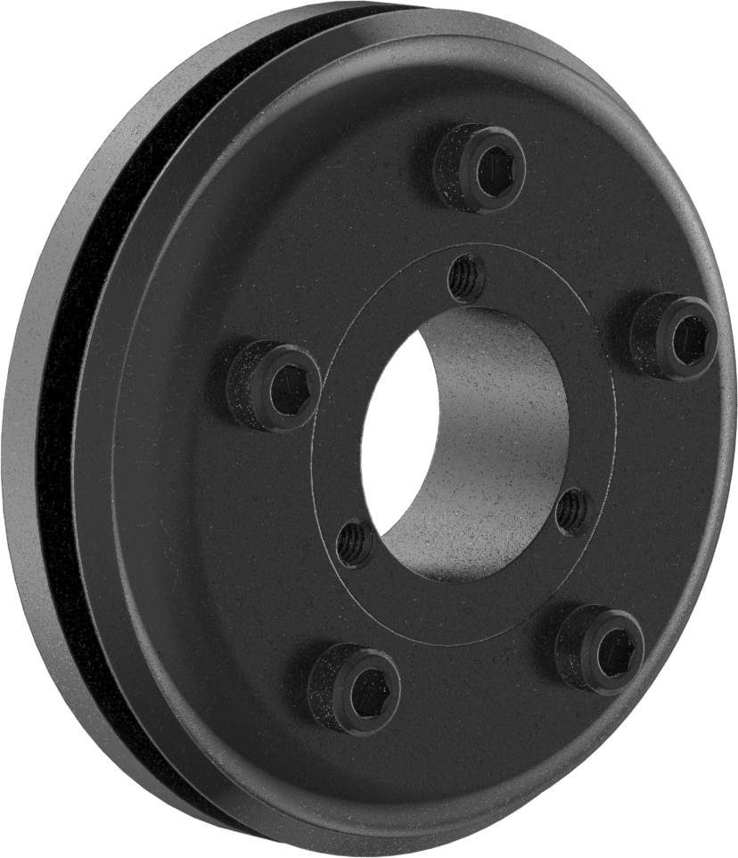Titreşim Sönümlemeli Esnek Mil Kaplin Göbeği, 3-1/4" Toplam Uzunluk, 5-1/4" OD