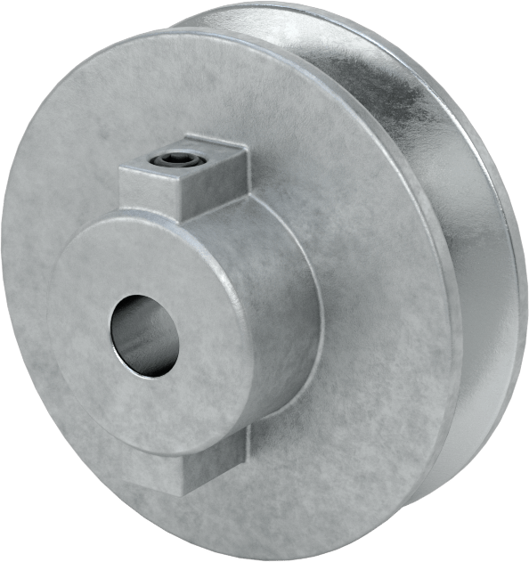 Tahrik Kasnağı, 4 L için, A V-Kayışları, 2.5" OD, 3/8" Mil Çapı