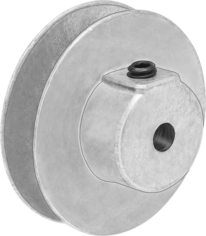 Tahrik Kasnağı, 3L V-Kayışları için, 2" OD, 1/4" Mil Çapı için