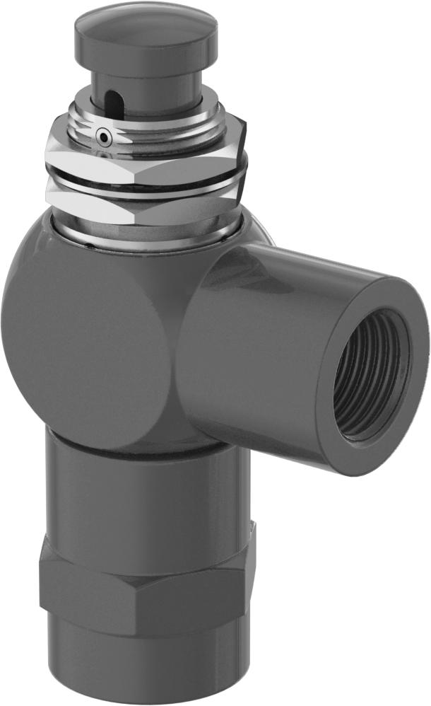 Hava Yön Kontrol Vanası, Yaylı Geri Dönüş ile, 1/8 NPT Dişi, 17.8 scfm, 2-1/8" Yükseklik