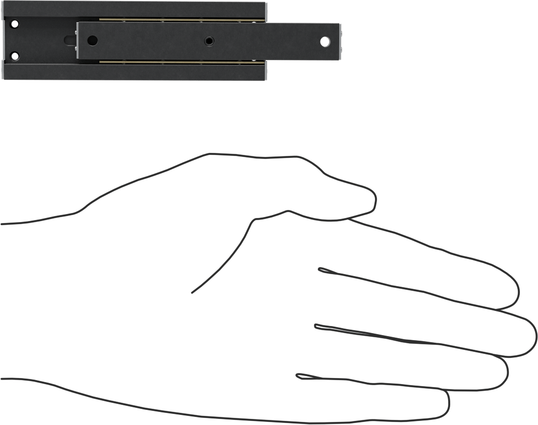 Yüksek Yük Düşük Sürtünmeli Teleskopik Kayan, 1/2“ Genişlik x 3,560” Uzunluk Ray