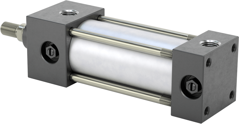Yastıklı NFPA Bağlantı Çubuğu Hava Silindiri, Sensör Hazır, 1-1/2" Delik Çapı, 2-1/2" Strok Uzunluğu