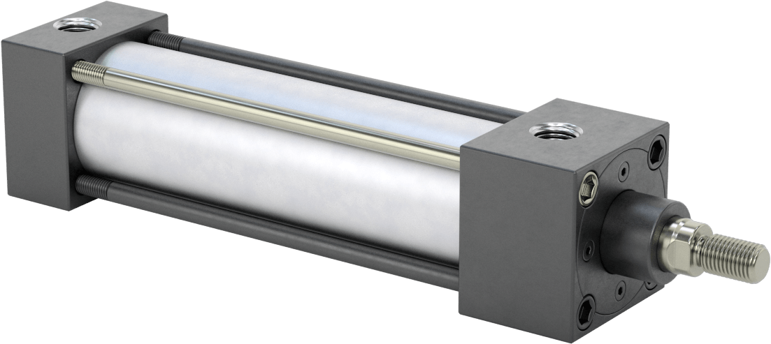 Yastıklı NFPA Bağlantı Çubuğu Hava Silindiri, Sensör Hazır, 1-1/2" Delik Çapı, 4-1/2" Strok Uzunluğu